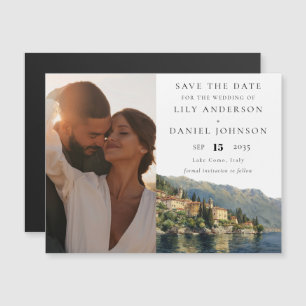 Lake Como Italy Photo Wedding Save The Date Magnetic Invitation