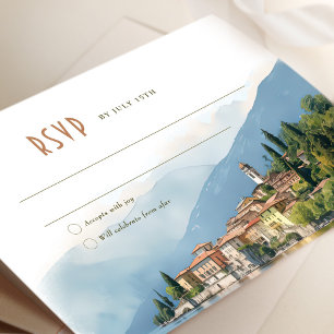 Lake Como Italy RSVP Wedding Insert Destination In Invitation