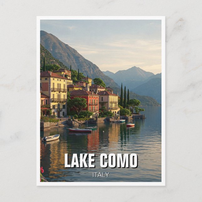 Lake Como Italy Travel Postcard (Front)