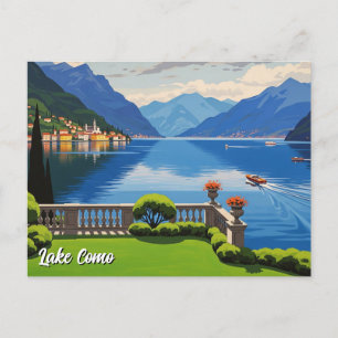 Lake Como Italy Travel Postcard