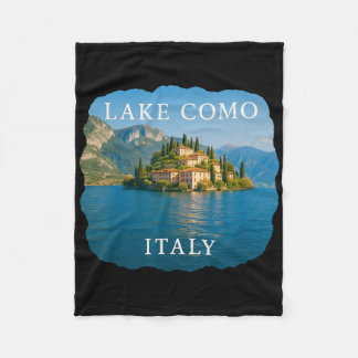 Lake Como Italy Vacation Bellagio Summer Italian L Fleece Blanket