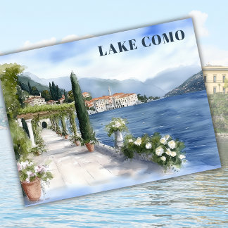 Lake Como Italy Vacation Europe Travel Keepsake Postcard