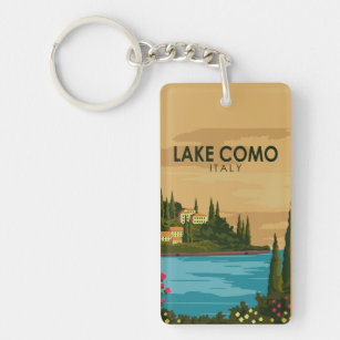 Lake Como Italy Vintage  Key Ring