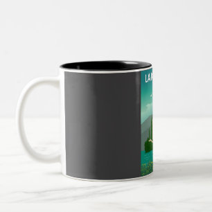 Lake Como Italy Vintage Minimal Retro Travel Poste Two-Tone Coffee Mug