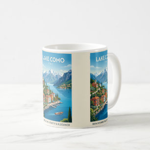 Lake Como Italy Vintage Travel Poster Art Coffee Mug