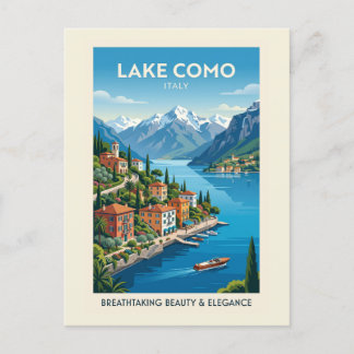 Lake Como Italy Vintage Travel Poster Art Postcard
