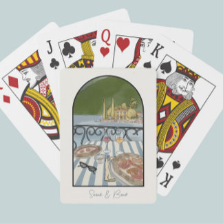 Lake Como Italy Wedding Favours. Playing Cards