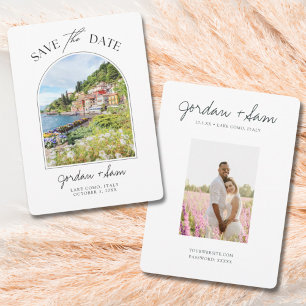 Lake Como Italy Wedding Save the Date Invitation