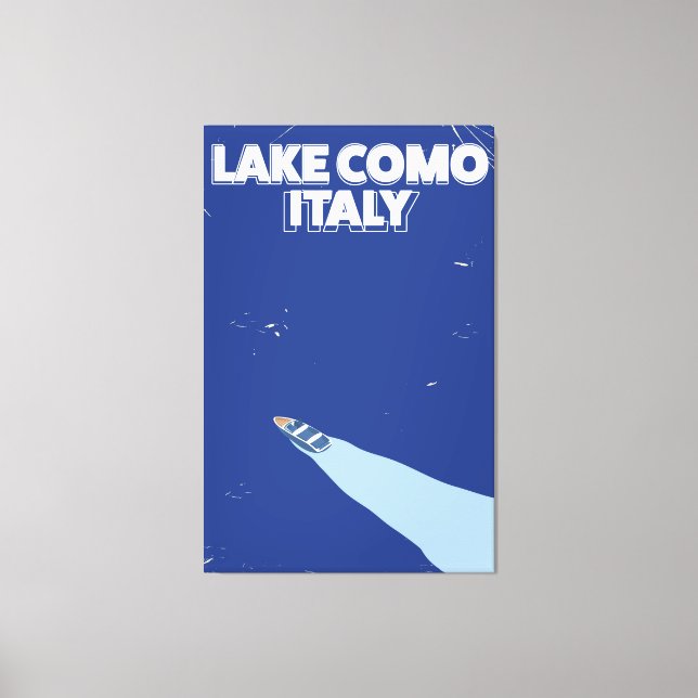 lake como itlay travel poster canvas print (Front)