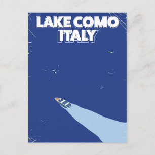 lake como itlay travel poster postcard