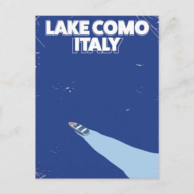 lake como itlay travel poster postcard (Front)