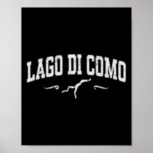 Lake Como Lago Di Como Italy Vacation Souvenir Poster