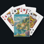 Lake Como Painterly Travel Art Vintage Playing Cards<br><div class="desc">Lake Como painterly art design. Lake Como,  in Northern Italy’s Lombardy region,  is an upscale resort area known for its dramatic scenery,  set against the foothills of the Alps.</div>