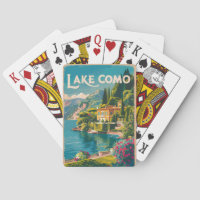 Lake Como Painterly Travel Art Vintage