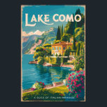Lake Como Painterly Travel Art Vintage Poster<br><div class="desc">Lake Como painterly art design. Lake Como,  in Northern Italy’s Lombardy region,  is an upscale resort area known for its dramatic scenery,  set against the foothills of the Alps.</div>