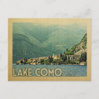Lake Como Postcard Italy Vintage Travel