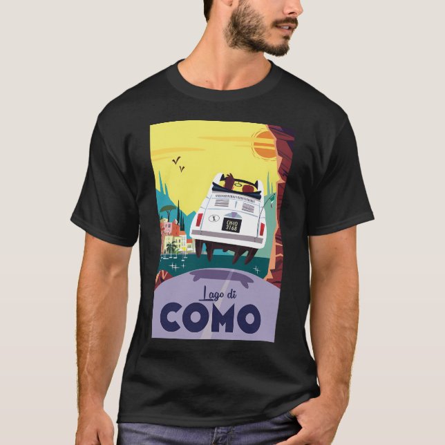 Lake Como Poster T-Shirt (Front)