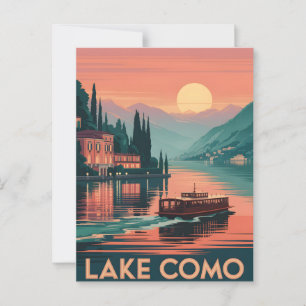 Lake Como sunset Postcard