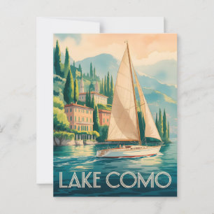 Lake Como watercolor Postcard