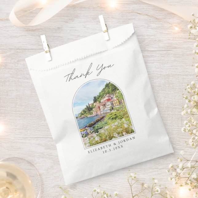 Lake Como Wedding Favour Photo Thank You Favour Bags (Clipped)