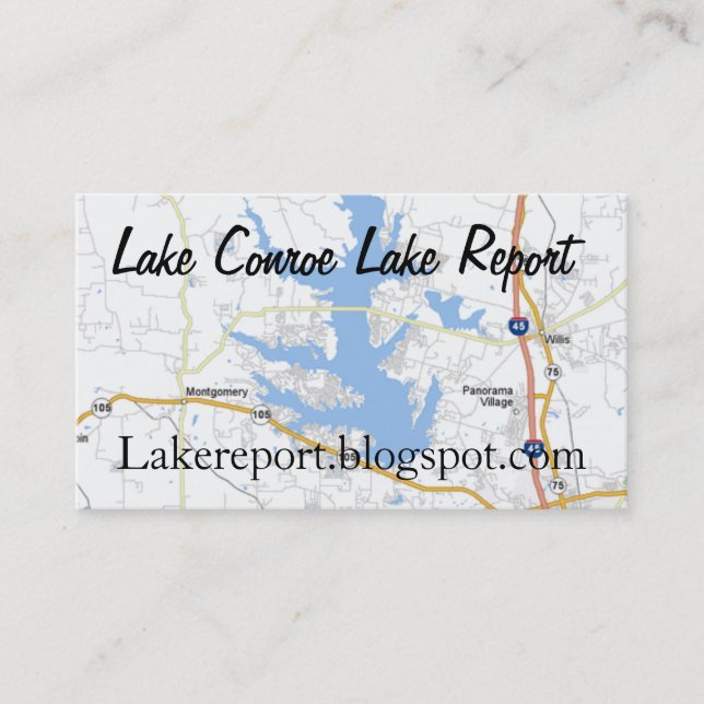 lake_conroe_lakefront_real_estate, Lake Conroe ... Business Card (Front)