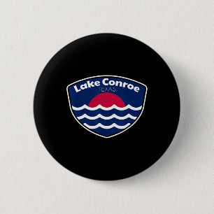 Lake Conroe Texas Fishing 6 Cm Round Badge