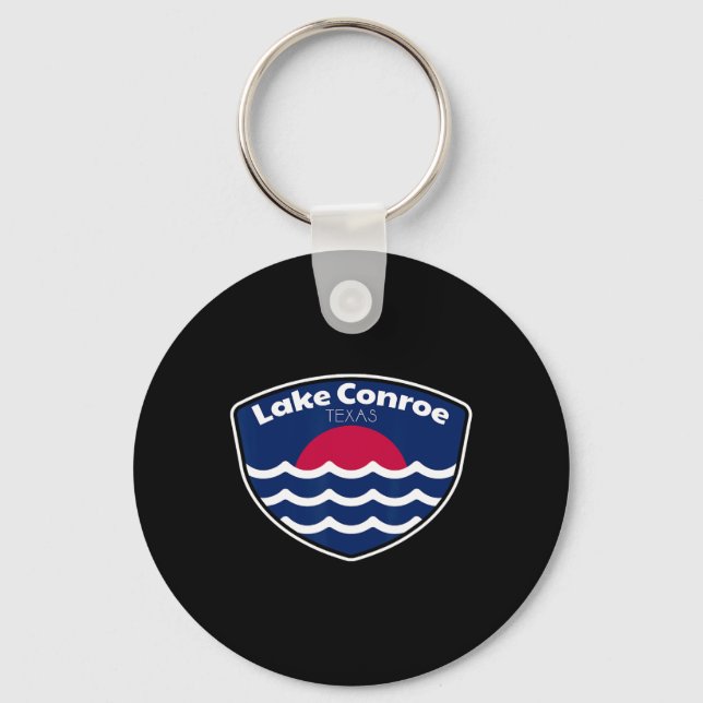 Lake Conroe Texas Fishing  Key Ring (Front)