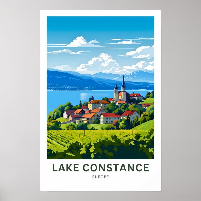 Lake Constance Europe Travel Print (Front)