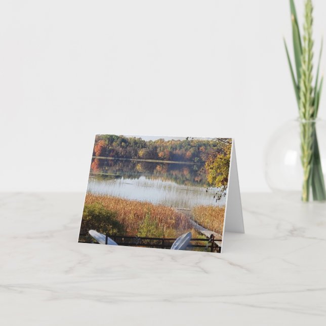 Lake Country in the Fall, Blank Inside Thank You Card (Front)