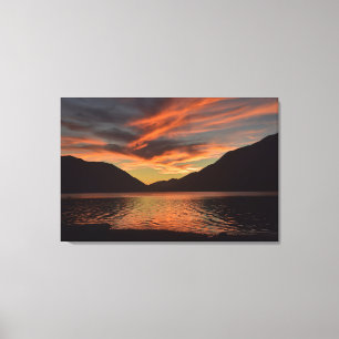 Lake Crescent at Sunset Canvas Print