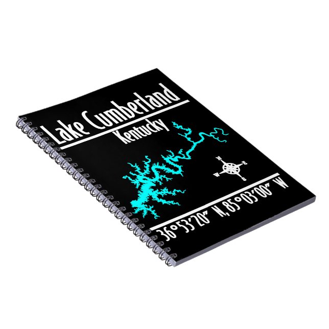 Lake Cumberland Kentucky Shoreline Map Coordinates Notebook (Right Side)