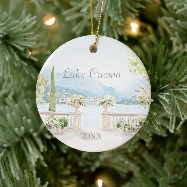 Lake Cuomo Dated Ceramic Tree Decoration (Tree)