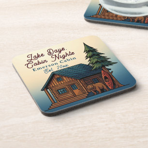 Lake Days, Cabin Nights Personlized Coaster