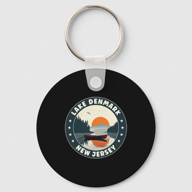 Lake Denmark New Jersey Sunset T Shirt  Key Ring (Front)