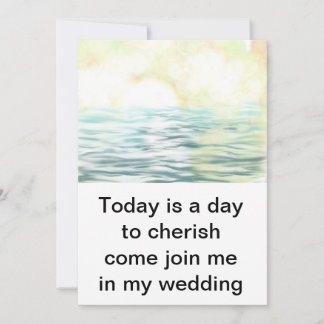 Lake design wedding invitation
