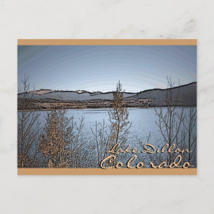 Lake Dillon Colorado scenic artistic postcard