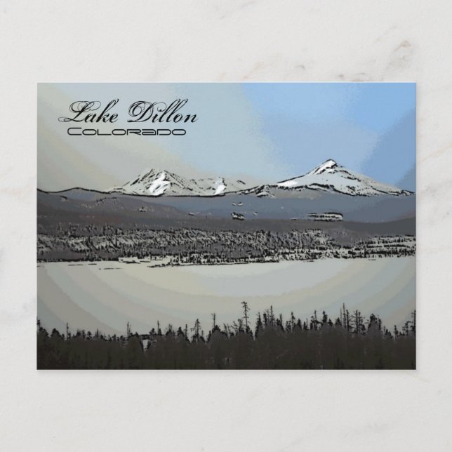 Lake Dillon Colorado scenic postcard (Front)