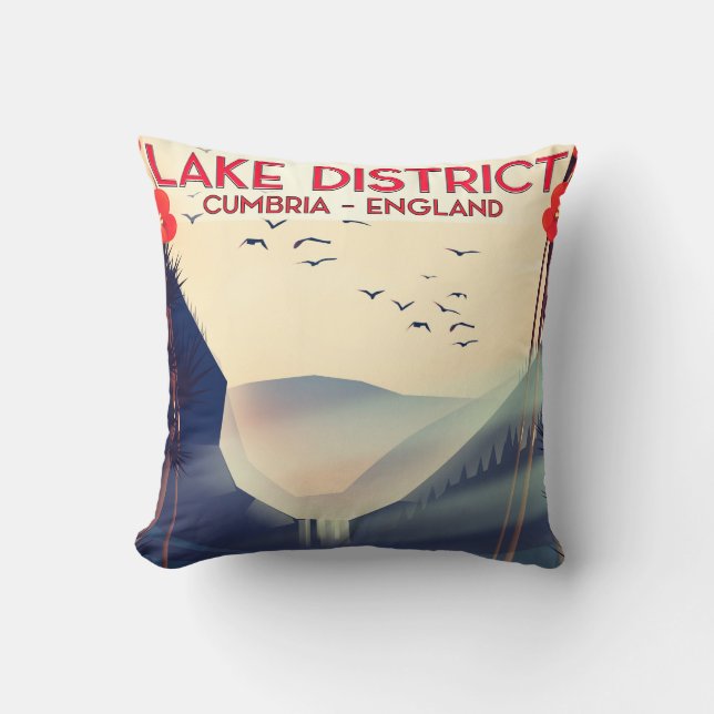 Lake District Cumbria Vacation poster Cushion (Front)