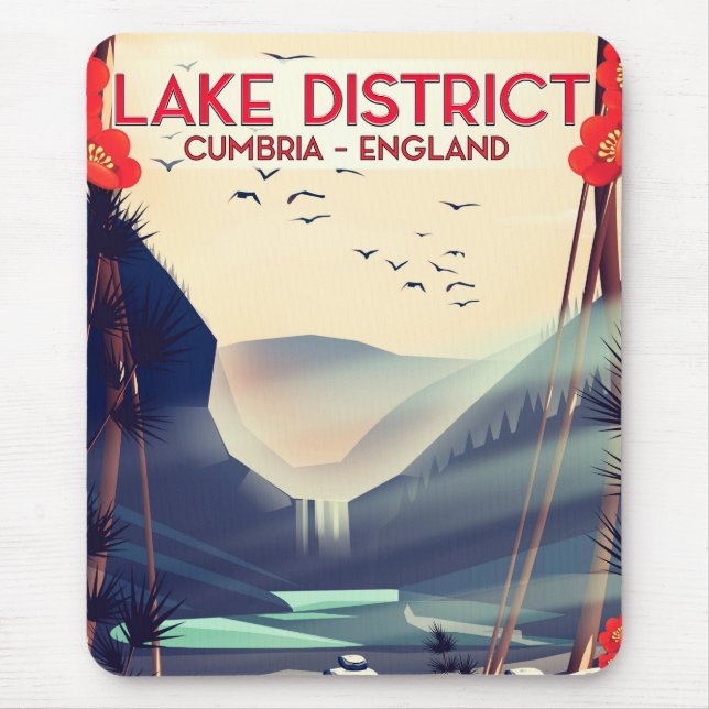 Lake District Cumbria Vacation poster Mouse Mat (Front)