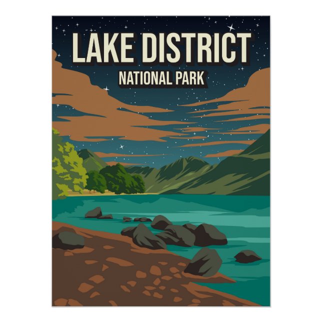 Lake District England UK National Park Poster (Front)