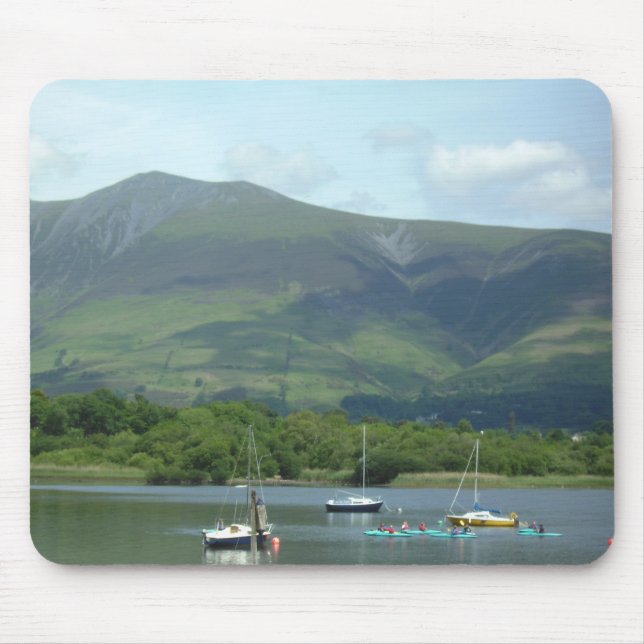 Lake District Mountain & boats Mouse Mat (Front)