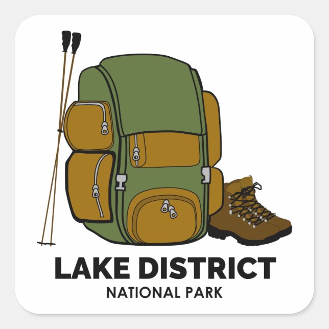 Lake District National Park Backpack Square Sticker (Front)