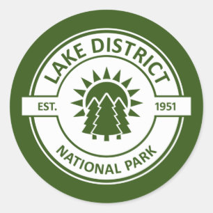 Lake District National Park Classic Round Sticker