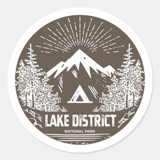 Lake District National Park Classic Round Sticker (Front)