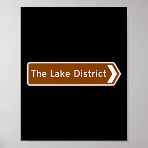 Lake District National Park, Cumbria Tourist Road Poster