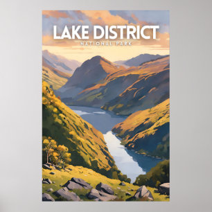 Lake District National Park Decorative Travel Art  Poster