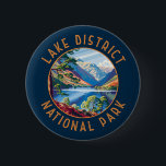 Lake District National Park England Distressed 6 Cm Round Badge<br><div class="desc">Lake District National Park vector artwork design. It is the largest of the thirteen national parks in England and Wales.</div>