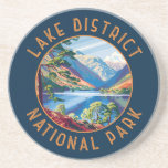 Lake District National Park England Distressed Coaster<br><div class="desc">Lake District National Park vector artwork design. It is the largest of the thirteen national parks in England and Wales.</div>