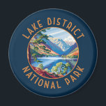 Lake District National Park England Distressed Magnet<br><div class="desc">Lake District National Park vector artwork design. It is the largest of the thirteen national parks in England and Wales.</div>