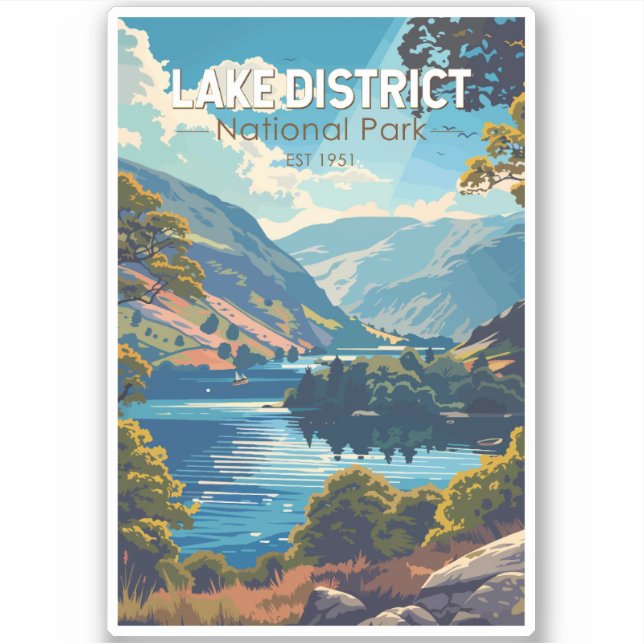 Lake District National Park England Travel Art (Front)